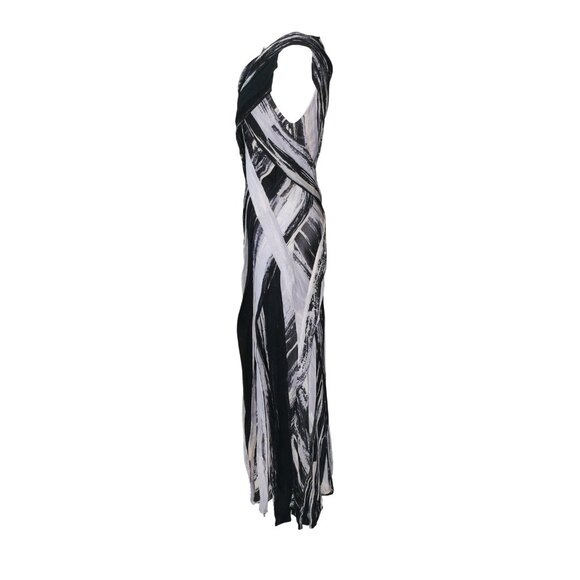 VINTAGE MAX AZRIA SPRING 2010 RUNWAY SILK MAXI DRESS w/FRONT SLIT NWT SZ S - Picture 3 of 11